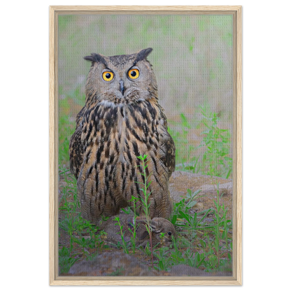 Majestic Eagle-Owl wildlife photography, premium framed canvas wall art - The Wild Bubo